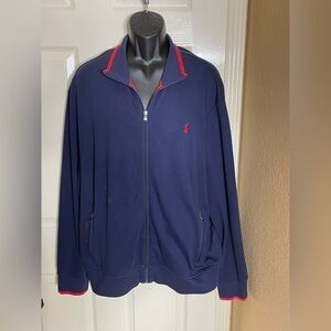 Polo Sport Ralph Lauren Mens Sz XXL Sport Track Jacket Full ZIP Blue​​​​​​​​​​​